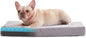 Memory Foam Large Dog Bed, Orthopedic Dog Beds for Large Dogs, Washable Cooling Pet Mat for Crate with Joint Relief Memory Foam (Light Grey)