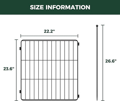 FXW MiniPaws Unleashed Dog Playpen, Expandable & Portable Design for Yard, RV Camping and Indoor Use, for Puppies and Small Dogs, 24-inch 4 Panels