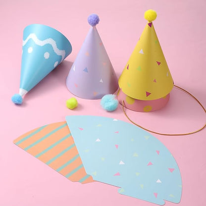 6 Pcs Birthday Hats for Dog/Cat, Mini Party Hats for Stuffed Animals, Adjustable Birthday Party Hat, Pet Accessories for Dolls, Dog, Cat, Small Animals (Multi-Color)