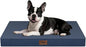 Outdoor Dog Bed for Small Dogs, Waterproof Dog Crate Bed for Medium Dogs Cats, Orthopedic Egg Crate Foam Pet Bed with Washable Removable Oxford Cover, Navy