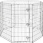Amazon Basics Foldable Metal Indoor/Outdoor Dog Playpen, Octagonal Exercise Pen, Single Door, 8 Panels, 48 Inch Tall, X-Large, 60 x 60 x 48 Inches, Easy to Assemble, Black