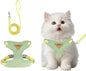 wanheart Cat Harness and Leash Set Escape-Proof Adjustable cat Leash and Harness Combo Suitable for All cat Breeds (Green, S)
