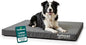 FurHaven Water-Resistant Orthopedic Dog Bed for Large Dogs, Oxford Polycanvas Mattress with Egg Crate and a Solid Orthopedic Foam Base for Joint Support, Washable Cover, Large, Stone Gray