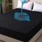 Twin XL Mattress Protector Waterproof, Fitted Sheet Style Breathable Mattress Cover with Deep Pocket Fits Up to 18'', Noiseless Bed Cover for Kids Pets, Machine Washable (Black, 39'' X 80'')