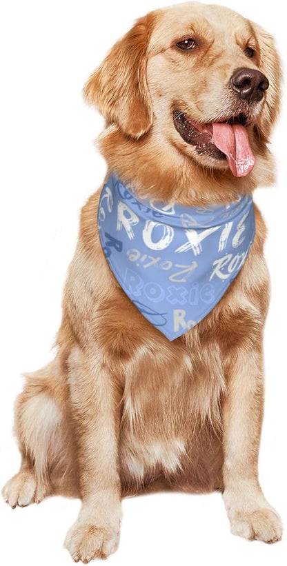 Custom Pet Scarf Personalized Dog Bandana with Name Personalized Add Your Text Bibs Triangle Head Scarfs Gift for Small Medium Large Dogs Cats Baby Puppy Pets Accessories