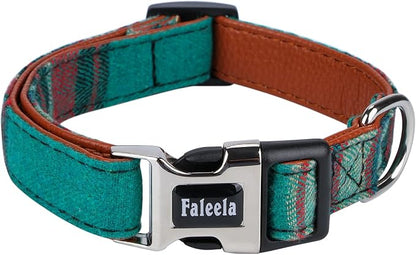Faleela Cute Soft Girl Christmas Dog Collar with Bow, Bowtie Dog Collar for Boy,Detachable Adjustable Collar for Small Medium Large Pet