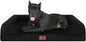 Comfort Expression Orthopedic Dog Bed for Extra Large Dogs 53x42 Inch, Waterproof Supportive Egg Crate Foam XXL Pet Bed with Removable Bolsters, Dog Couch with Washable Cover & Non-Slip Bottom, Black