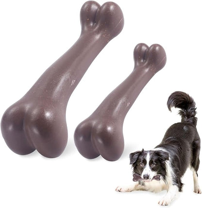 2 Pack Durable Dog Chew Toys for Aggressive Chewers-Puppy Teething Toys, Long-Lasting Dog Bones for Medium & Large Breeds-Indestructible Chew Toys for Dogs to Keep Them Busy & Support Dental Health