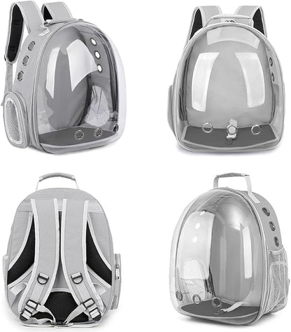 Pet Backpack Carrier,Bubble Backpack Cat Carrier,Pets and Small Dogs,Space Capsule Pet Carrier for Traveling, Walking, Hiking and Outdoor Activities (Gray)