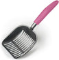 Cat Litter Scoop, Kitty Metal Scooper, Aluminum Alloy Sifter, Kitten Pooper Lifter, Deep Shovel, Long Handle, Poop Sifting, Durable, Heavy Duty, for Litter Box