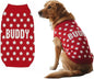 Custom Knit Sweater for Dogs and Cats with Personalized Name, Polka Dot Pattern, Soft Knit Winter Apparel, Cozy and Stylish Pet Clothing, Idea for Pet Lovers