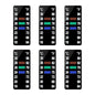 AQUANEAT 6 PCS Aquarium Thermometer Strips, Fish Tank Thermometer Sticker, Terrarium Water Temperature Test (1.58" x 0.67")