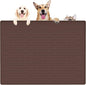 39.4"x29.5" Largest Pet Food Mat, Silicone Dog Mats for Food and Water, Nonslip Pet Feeding Mats for Floors,Dog Cat Bowl Mat with Raised Edges, Dark Brown