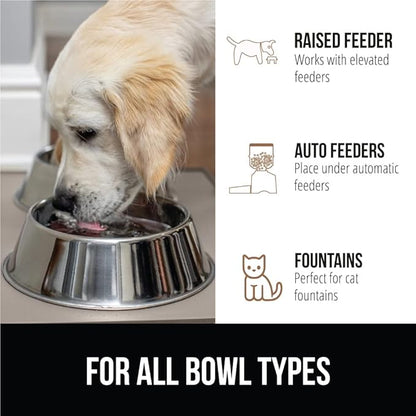 GORILLA GRIP 100% Waterproof Raised Edge BPA Free Silicone Pet Feeding Mat, Dog Cat Food Mats Contain Spills Protects Floors, Placemats for Cats and Dogs Water Bowl, Pets Accessories 32x24 Beige