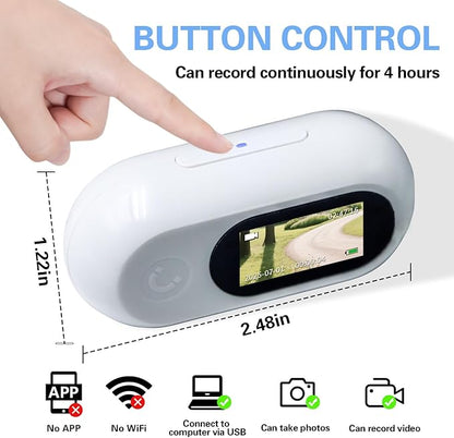 Pet Camera Collar with Air Tracker Tag, 1080P HD Wireless Dog Neck Cam Compact Action Camera for iOS,32GB Storage, Fully Charged Before Use, No WiFi Needed（GPS Just for iOS）