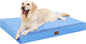 MIHIKK Waterproof Dog Beds Large Sized Dog Orthopedic Pet Beds for Crate with Removable Washable Cover Egg-Crate Foam Pet Pad Mat with Anti-Slip Bottom, 41x27 Inch, Blue