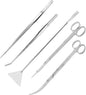 Mandala Crafts Stainless Steel Aquascaping Tools Kit – Aquarium Plant Tools with Tweezers, Spatula, and Scissors for Fish Tanks, Hospital Tanks, Goldfish Bowls, Aquariums, and Terrariums