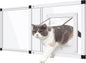 Sliding Cat Door for Window, Fits 37"-45" Width Window, 2-Min Install | Aluminum Frame + HD Glass | Weatherproof Design | Magnetic Closure Window Cat Door Insert, Adjustable Pet Door Window for Cats