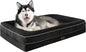 Waterproof Memory Foam Dog Beds for Extra Large Dogs Non-Slip Orthopedic Dog Beds Washable Couch Pet Bed with Removable Cover (Black, X-Large)