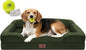 Orthopedic Dog Beds for Large Medium Dogs, Big Waterproof Memory Foam Pet Couch Bed with Removable Washable Cover, Tennis Ball Toy, 36x27