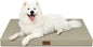 Outdoor Large Washable Dog Bed, Orthopedic Egg Crate Foam Dog Crate Mat for Large Dogs with Removable Oxford Cooling Cover, Khaki