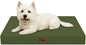 Outdoor Dog Bed for Small Dogs & Cats, Waterproof Dog Crate Mat Orthopedic Egg Crate Foam with Washable Removable Oxford Cover, Amy Green