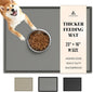 AVERYDAY 100% Waterproof Thicker Silicone Dog Food Mat, 0.63'' Raised Edge Bowl Mat for Food & Water, Non Slip Pet Feeding Placemat for Messy Drinkers, Perfect for Large Medium Small Breeds, 23"x16"