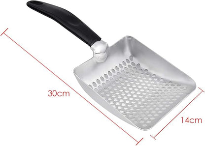 DS. DISTINCTIVE STYLE Cat Litter Scoop Deep Shovel Metal Sifter (Small Round Holes)