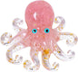 Octopus Decor Aquarium RoseQuartze Gravel Decorative Resin Glass with Natural Crystal Stone Marine Animals Fish Tank Ornaments Statue Healing Home Decor Ladies Gift 3.93"
