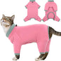 Sticky Cat Clothes Stretchy, Sphynx Hairless Sweater & Pajamas for Cats only, Soft Cat Onesie for Cats After Surgery Female Male & Hair Loss Prevention, Pink 2XL