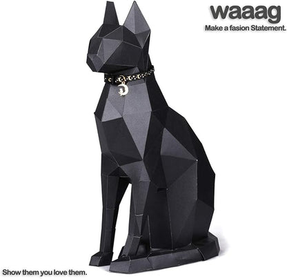 waaag Cat Collars, Gold Moons and Stars Cat Collar, Safety Breakaway Cat Collar, Glow in The Dark (Kitten 6.5"-10" Neck, Black)