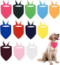 BRT Bearingshui Triangle Dog Bandana 12 Pack, Blank Dog Handkerchief Scarf, Adjustable Pet Puppy Plain Bandana(75 x 52 x 52 cm,Basic Color)
