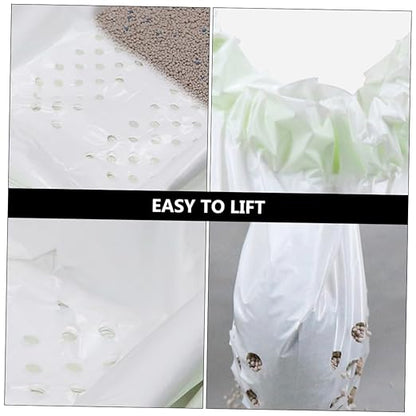 HANABASS 2sets Pet Cat Litter Filter Bag Bags Large Hole Automatic Closing Design 7pcs*2