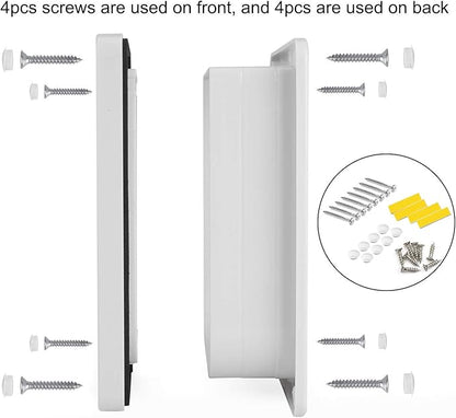 CEESC Large Cat Door for Interior/Exterior Door, Weatherproof, White, Rotary 4 Way Locking Pet Door for Cats & Dogs with Circumference < 23.62", Upgraded Version