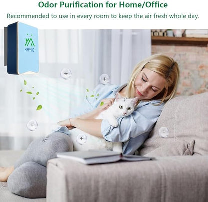 Ionizer Air Purifier, Plug In Air Purifier [Upgraded] with 80 Million Anions/Sec Ion Technology, Air Ionizer for Home to Purify: Pet Odor, Various Smell, Etc