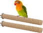 Hypeety Bird Perch Stand Natural Wood Parrot Hemp Rope Perch Birdcage Accessories Perch Standing Toy for Bird Parrot Macaw Cockatoo African Greys Budgies Parakeet 2Pcs (20cm/7.87in)