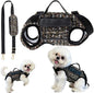 Dog Lift Harness Backpack for Small Dogs Cats, Adjustable Straps Dog Sling Carrier Full Body for Hiking, Travel, Outdoor – Black Small