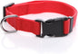 Adjustable Nylon Dog Collar, pet Collar 1 Inch 3/4 Inch 5/8 Inch Wide, for Large Medium Small Dogs（3/4 Inch, Red）