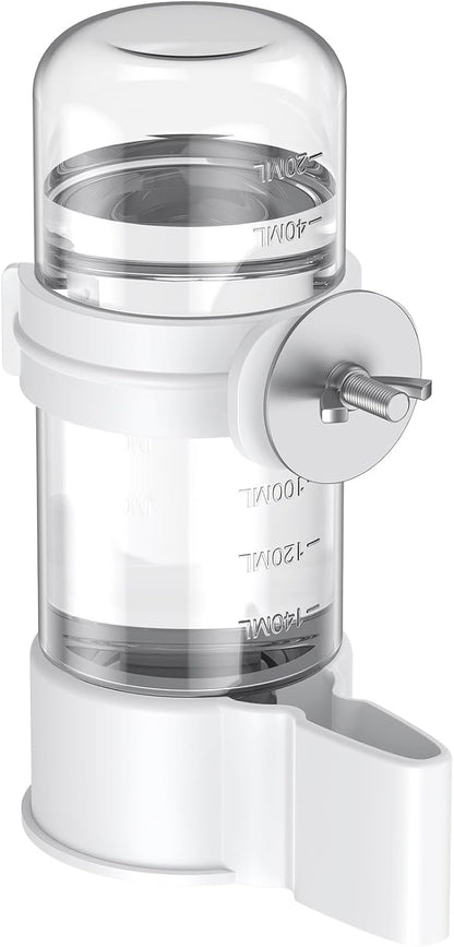 Pawfly Bird Water Dispenser, Automatic Water Feeder, Plastic Cage Water Dispenser, White Parrot Waterer for Small Parakeet Cockatiel Budgie Lovebirds (Not Fit for Food Feeding)