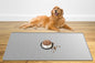 48" x 32" Largest Pet Food Mat, XXXL Silicone Dog Mats for Food and Water, Nonslip Pet Feeding Mats for Floors,Dog Cat Bowl Mat with Raised Edges, Gray White