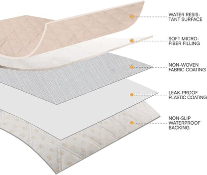 Luciphia 100% Waterproof Couch Cover Blanket for Dogs Anti-Slip Pet Couch Protector Sofa Mat Puppy Cat with Non-Slip Bottom, Beige, 30x70 Inch