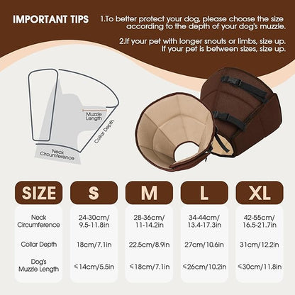 Dog Cone Collar After Surgery, Soft Cone for Small Dogs to Stop Licking, Adjustable Elizabethan Collar for Dogs, Lightweight Breathable Dog Recovery Cones for Wound Healing & Hot Spots