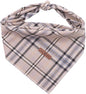 Lionet Paws Dog Bandana Washable Cotton Handkerchief Scarf Triangle Bandana for Small Medium Large Dogs Grey