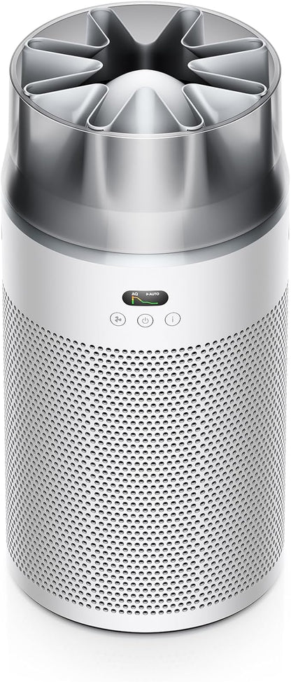 Dyson Hushjet Compact Purifier, Engineered for Powerful, Whisper-quiet, Whole-room Air Purification, Homes with Pets, Allergies, Fully-sealed filtration, 5-year no change filter (White/Silver)