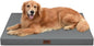 Outdoor Extra Large Dog Bed, Waterproof Dog Bed for Large Dogs, Egg Crate Foam XL Pet Bed with Removable Washable Oxford Cooling Cover, Grey