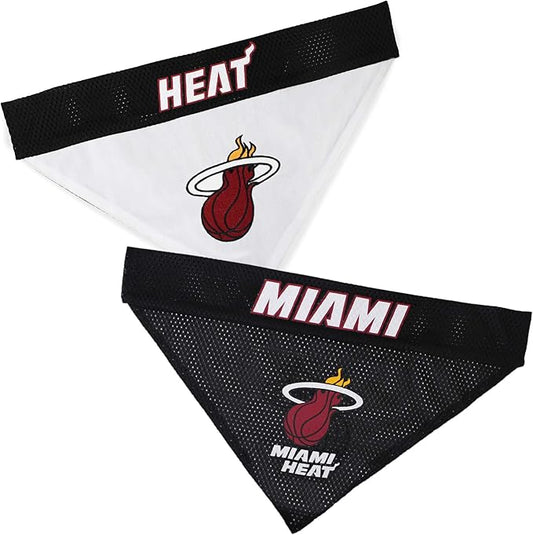 Pets First NBA Dog Bandana - Miami Heat Reversible Pet Bandana. 2 Sided Home & Away Sports Bandana with a PREMIUM Embroidery TEAM Logo, Large/X-Large