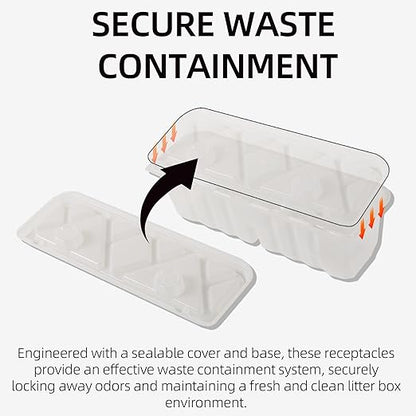 20-Pack Litter Box Waste Receptacles Compatible with Littermaid 1St/2nd Edition Automatic Cat Litter Box, Disposable Waste Receptacles for Littermaid, Convenient & Odor-Free Disposal