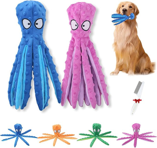 2025 New Upgrade Interactive Chew Pet Toy No Stuffing Bite-Resistant Squeaky Perfect for Puppies, Small and Medium Dogs (2pcs C)