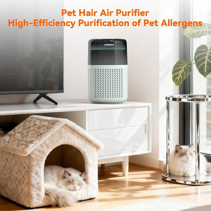 AIRROMI HEPA Air Purifier for Bedroom&Home,Pet Air Purifier for Home Pets,Removes Pet Odor,Cat Litter Smell,Dust,Smoke&Allergies,Quiet Room Air Purifier with Scents,360°Air Cleaner,A2005 Turquoise