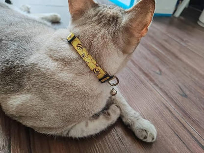 Cat Collar, 2 Pack Breakaway Collar with Bells, Safety Buckle Kitten Collars for Boy and Girl Cats, Bee+Ladybug